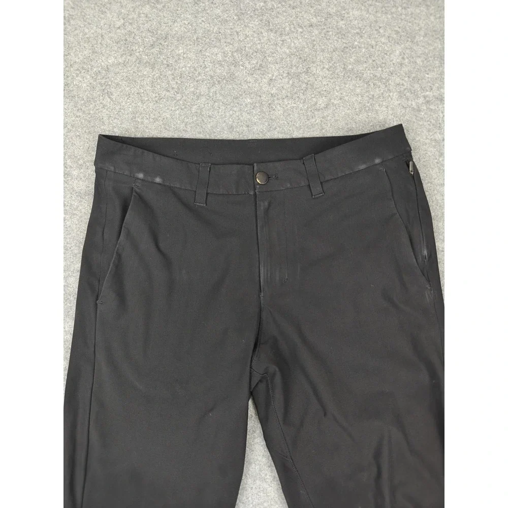 Lululemon Pants Mens 31 Black Slim Fit Stretch Chino Tech Casual Travel Tapered